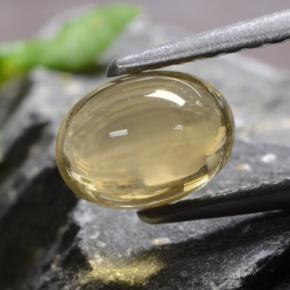 Citrine jaune naturelle coupe ovale, 1,02 ct, transparent