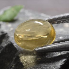 Citrine jaune naturelle coupe ovale, 1,02 ct, transparent
