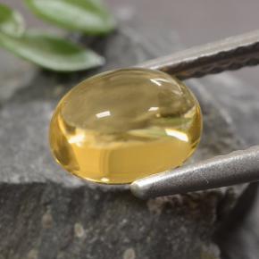 Citrine doré naturelle coupe ovale, 1,07 ct, transparent