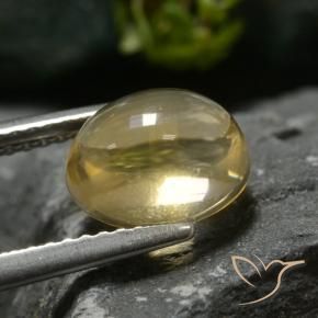 Citrine Jaune terreux naturelle ovale, 2.40 ct, Transparent