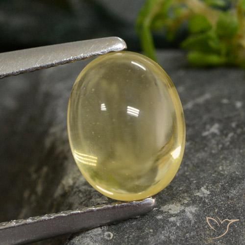 1.61ct Naturel Jaune clair Citrine, ovale, Transparent