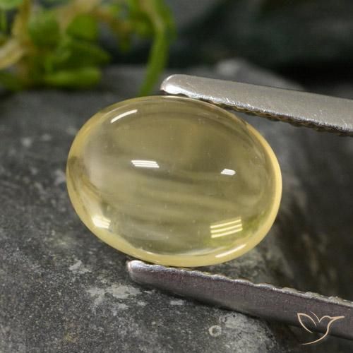 Citrine Jaune clair naturelle ovale, 1.61 ct, Transparent