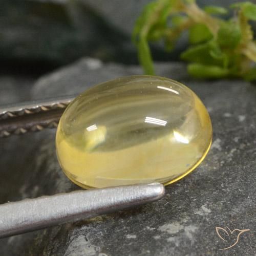 Citrine Jaune clair naturelle ovale, 1.61 ct, Transparent