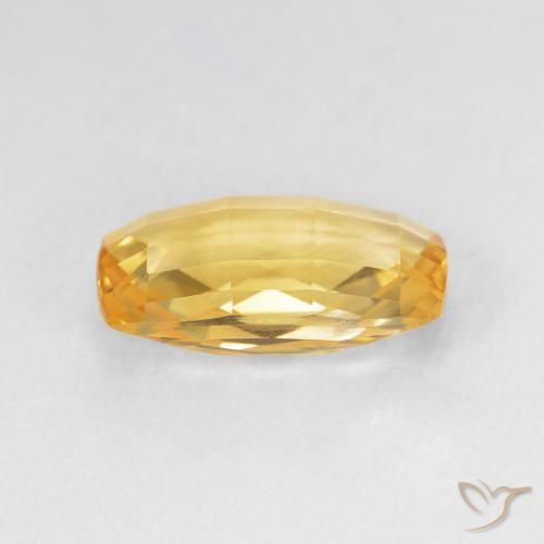 Citrine Orange-or léger naturelle Coussin, 4.05 ct, VVS