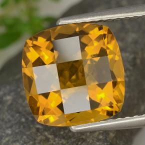 Citrine doré naturelle coupe coussin, 3,62 ct, VVS-VS