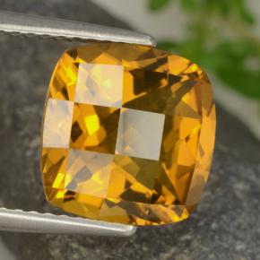 Citrine doré naturelle coupe coussin, 3,62 ct, VVS-VS