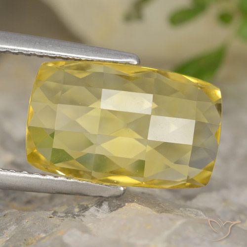 Citrine Jaune moyen naturelle Coussin, 4.25 ct, VVS
