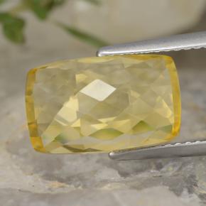 Citrine jaune miel naturelle coupe coussin, 4,28 ct, VVS
