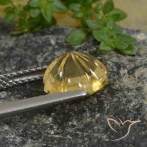 Citrine Jaune miel naturelle Taille Fleur, 2.64 ct, Transparent