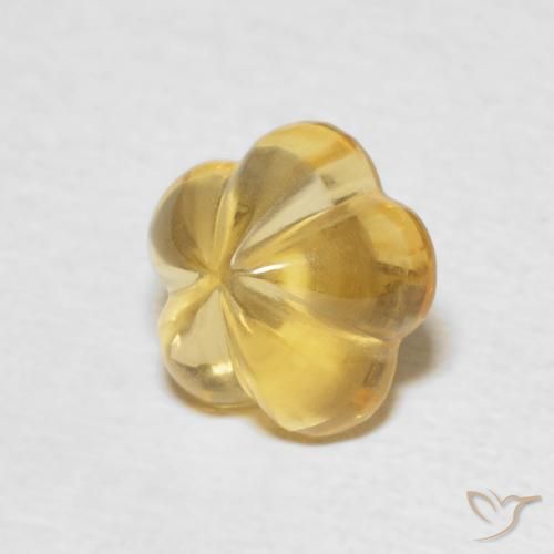 Citrine Jaune miel naturelle Taille Fleur, 2.31 ct, Transparent