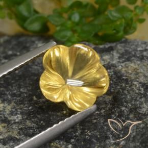 Citrine Jaune miel naturelle Taille Fleur, 2.07 ct, Transparent