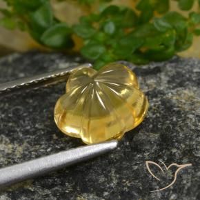 Citrine Jaune miel naturelle Taille Fleur, 2.07 ct, Transparent