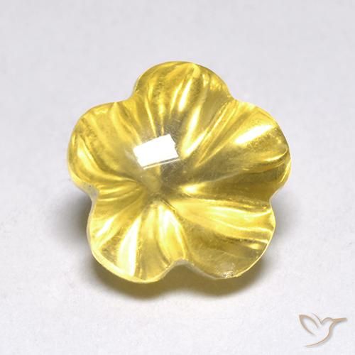 2.38ct Naturel Jaune moyen Citrine, Taille Fleur, Transparent