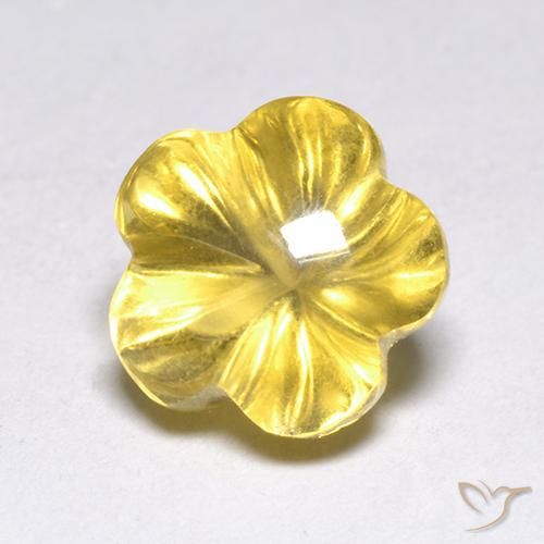 Citrine Jaune moyen naturelle Taille Fleur, 2.38 ct, Transparent