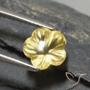 Citrine Jaune Toscane naturelle Taille Fleur, 2.30 ct, Transparent
