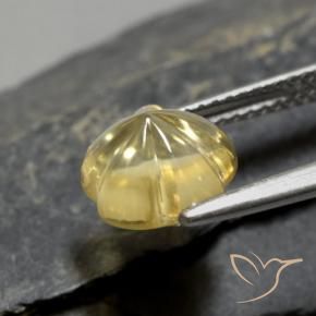 Citrine Jaune Toscane naturelle Taille Fleur, 2.30 ct, Transparent