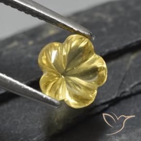 Citrine Doré léger naturelle Taille Fleur, 1.97 ct, Transparent