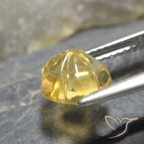 Citrine Jaune doré léger naturelle Taille Fleur, 2.19 ct, Transparent