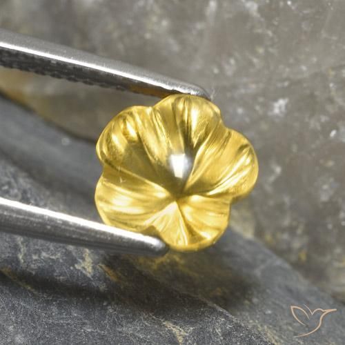 Citrine Doré léger naturelle Taille Fleur, 2.30 ct, Transparent
