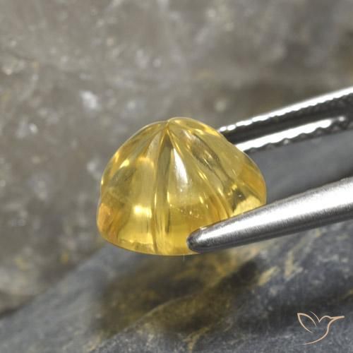 Citrine Doré léger naturelle Taille Fleur, 2.30 ct, Transparent