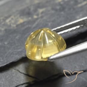 Citrine Jaune doré léger naturelle Taille Fleur, 2.11 ct, Transparent