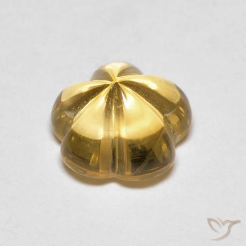 Citrine Jaune foncé naturelle Taille Fleur, 2.11 ct, Transparent