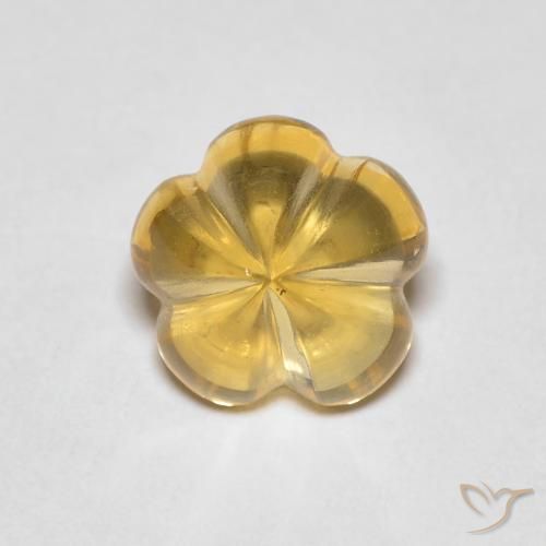 Citrine Jaune miel naturelle Taille Fleur, 2.29 ct, Transparent