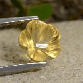 Citrine Doré léger naturelle Taille Fleur, 2.23 ct, Transparent