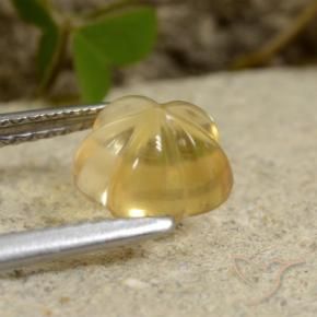 Citrine Jaune miel naturelle Taille Fleur, 1.76 ct, Transparent
