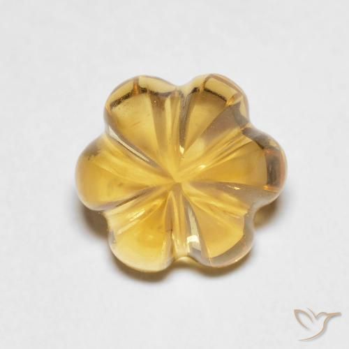 Citrine Jaune miel naturelle Taille Fleur, 2.19 ct, Transparent