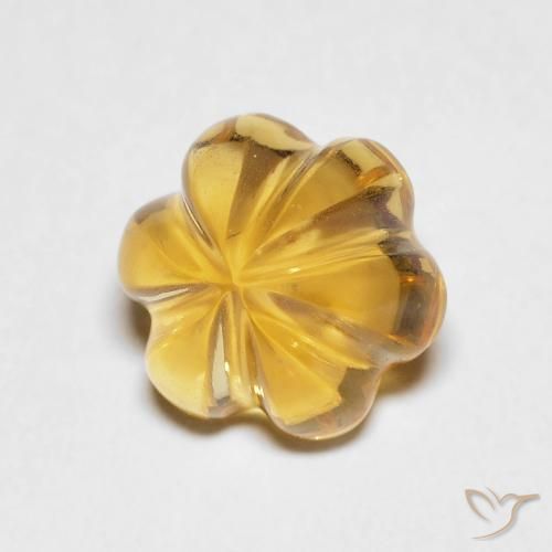 Citrine Jaune miel naturelle Taille Fleur, 2.19 ct, Transparent
