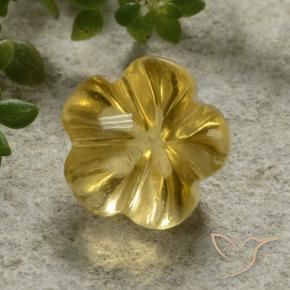 Citrine Jaune miel naturelle Taille Fleur, 2.24 ct, Transparent