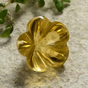 Citrine Orange doré naturelle Taille Fleur, 2.34 ct, Transparent
