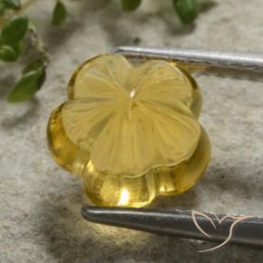 Citrine Orange doré naturelle Taille Fleur, 2.34 ct, Transparent
