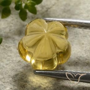 Citrine Jaune foncé naturelle Taille Fleur, 2.18 ct, Transparent