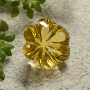 Citrine Jaune miel naturelle Taille Fleur, 2.39 ct, Transparent