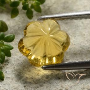 Citrine Jaune miel naturelle Taille Fleur, 2.39 ct, Transparent