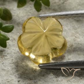 Citrine Jaune miel naturelle Taille Fleur, 2.15 ct, Transparent
