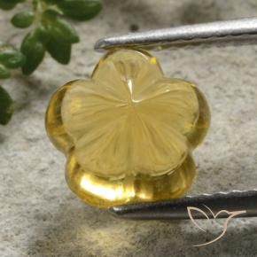 Citrine Jaune miel naturelle Taille Fleur, 2.52 ct, Transparent