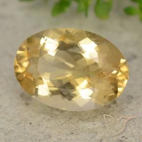 Citrine Or moyen naturelle ovale, 5.29 ct, VVS