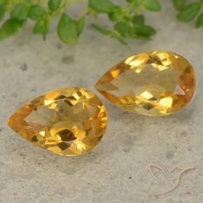 Shop natural 2.14ct Orange doré profond Citrine gems, En forme de poire, from Brésil at GemSelect. In stock, global shipping!