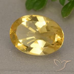 Citrine Doré vif naturelle ovale, 4.15 ct, VVS-VS