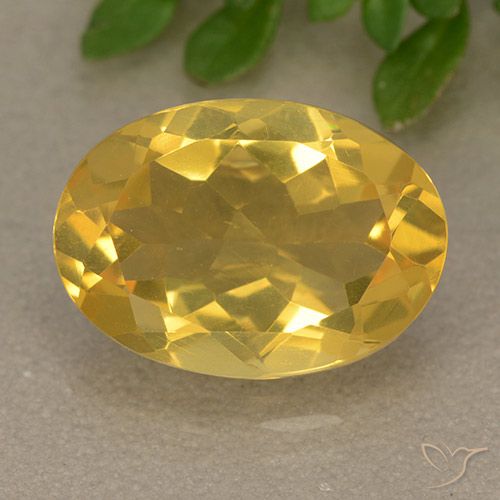 5.07ct Naturel Doré Citrine, ovale, VVS-VS