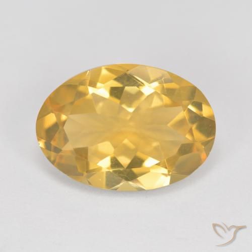 Citrine Doré moyen naturelle ovale, 4.75 ct, VVS-VS