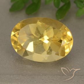 Citrine Orange Doré naturelle ovale, 6.24 ct, VVS-VS