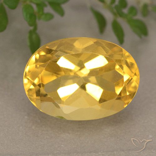 6.38ct Naturel Or moyen Citrine, ovale, VVS-VS