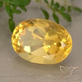 Citrine Or moyen naturelle ovale, 6.38 ct, VVS-VS