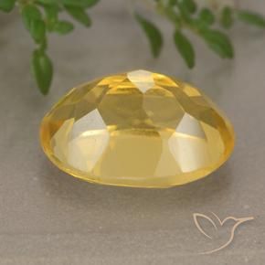 Citrine Or moyen naturelle ovale, 6.38 ct, VVS-VS