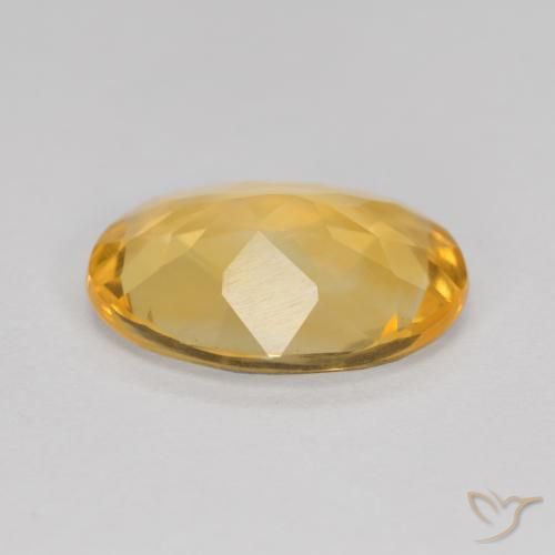 Citrine Orange doré profond naturelle ovale, 3.20 ct, VVS-VS