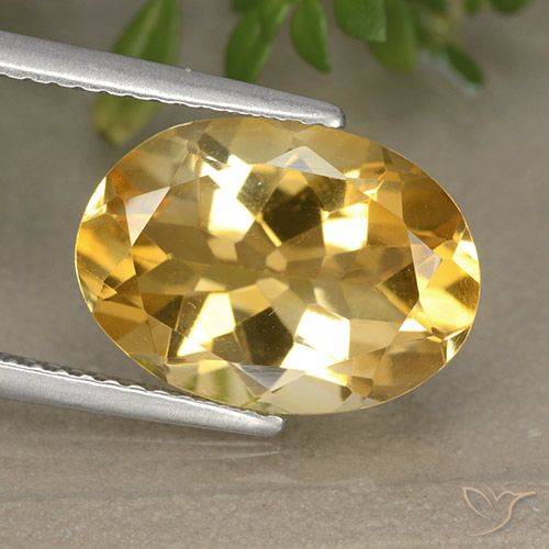 4.78ct Naturel Doré moyen-léger Citrine, ovale, VVS-VS